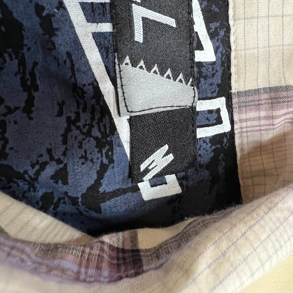 O'Neill Short Sleeve Purple Plaid Shirt Mens Size‎ M - Picture 15 of 15